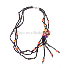 Fashion High Quality Fine Black Onyx Agate Statement Necklace For Party or Show